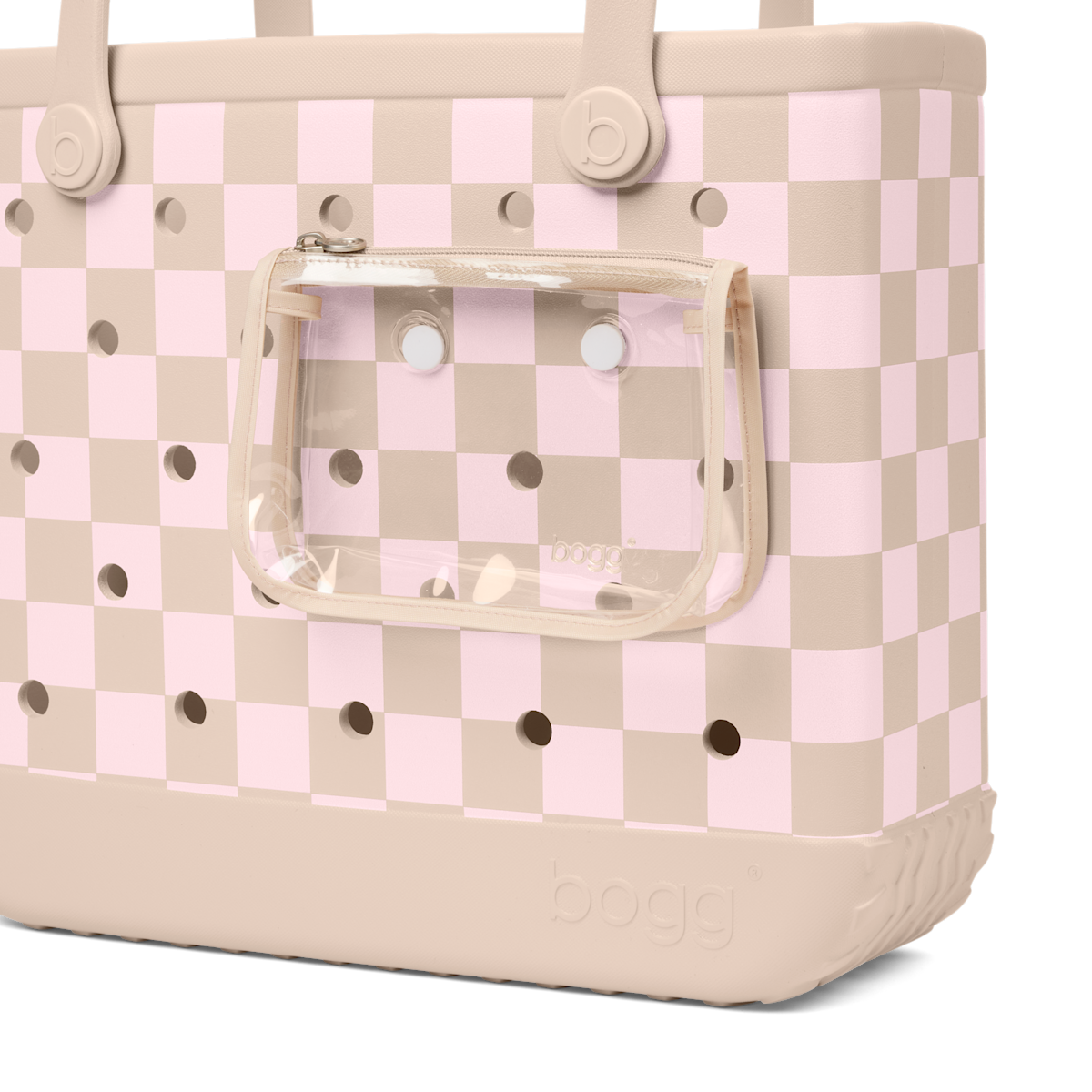 Baby Bogg Bag - Checkered Linen/ Pink Marshmallow